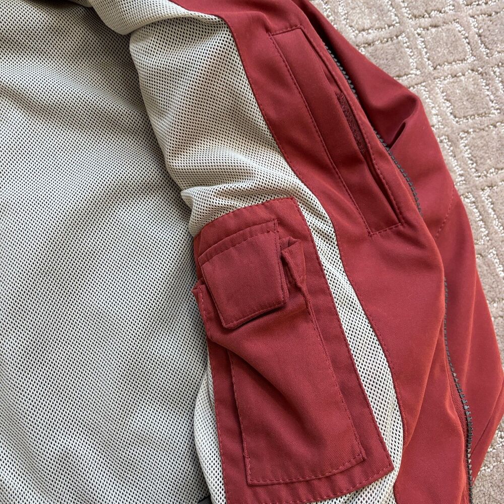 Marc New York Nylon Jacket Mens Small Burnt Red Full Zip Classic Outdoor Pockets - Picture 6 of 9